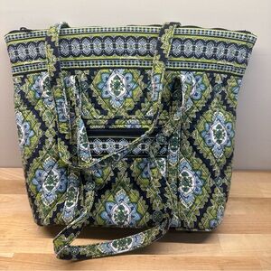 Vera Bradley Green and Blue Patterned Shoulder Bag